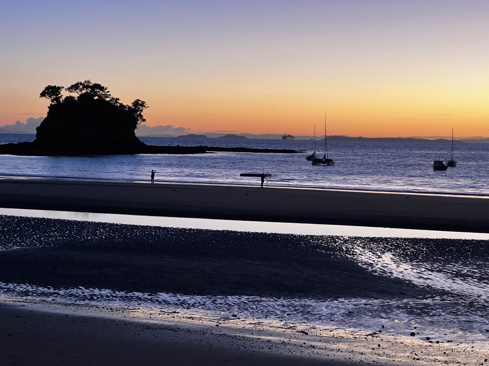 Dawn light on the tidal channels leading to the Tor